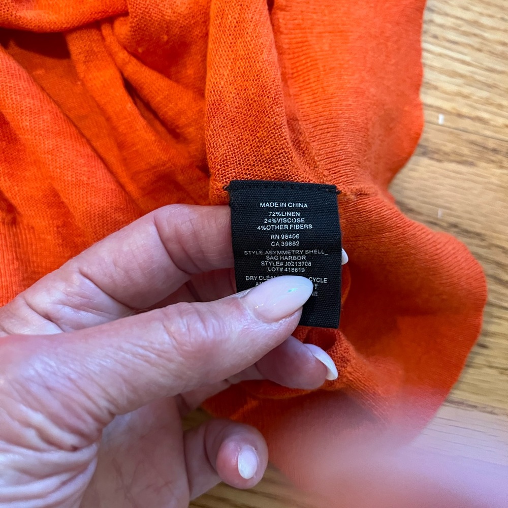 THEORY LINEN BLEND SLEEVELESS TOP - Picture 7 of 8